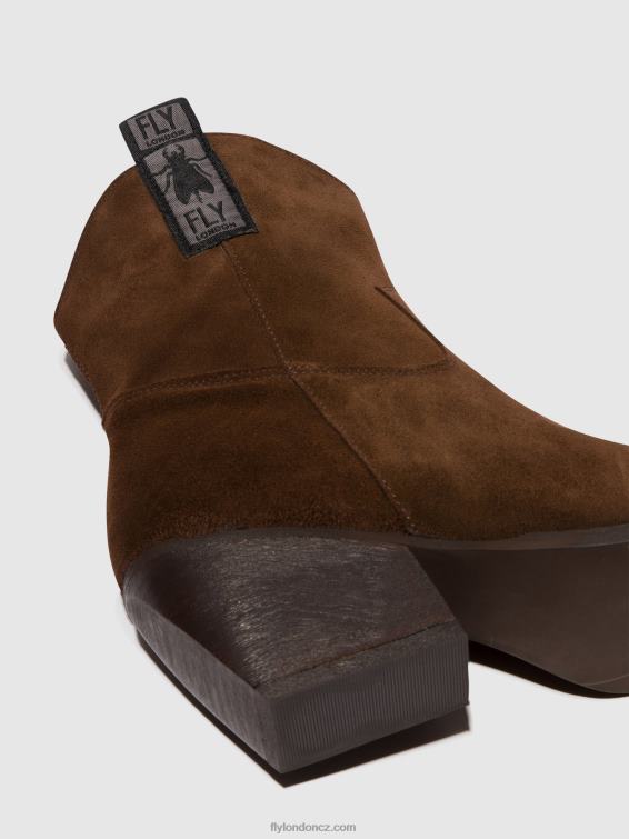 čokoláda Fly London ženy kotníkové boty na zip tabb905 2HX4R33