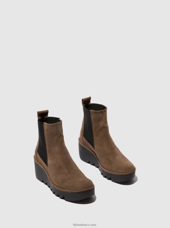 olejovitá taupe Fly London ženy chelsea kotníkové boty bagu233 2HX4R231