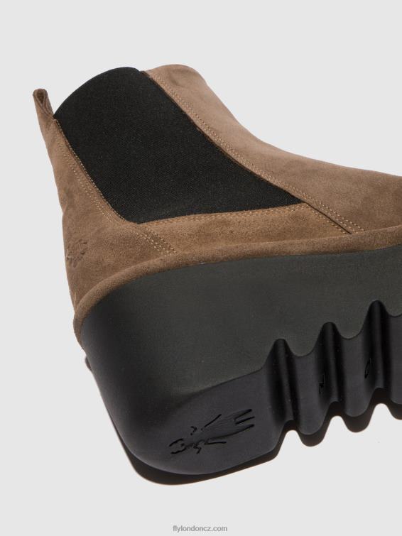 olejovitá taupe Fly London ženy chelsea kotníkové boty bagu233 2HX4R231