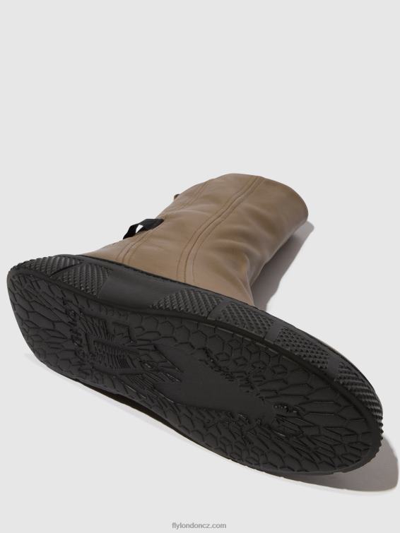 taupe (černá podrážka) Fly London ženy kotníkové boty na zip esen485 2HX4R60