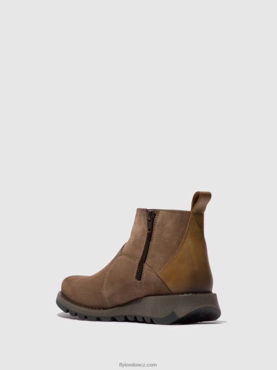 taupe/velbloud Fly London ženy kotníkové boty na zip sely918 2HX4R37