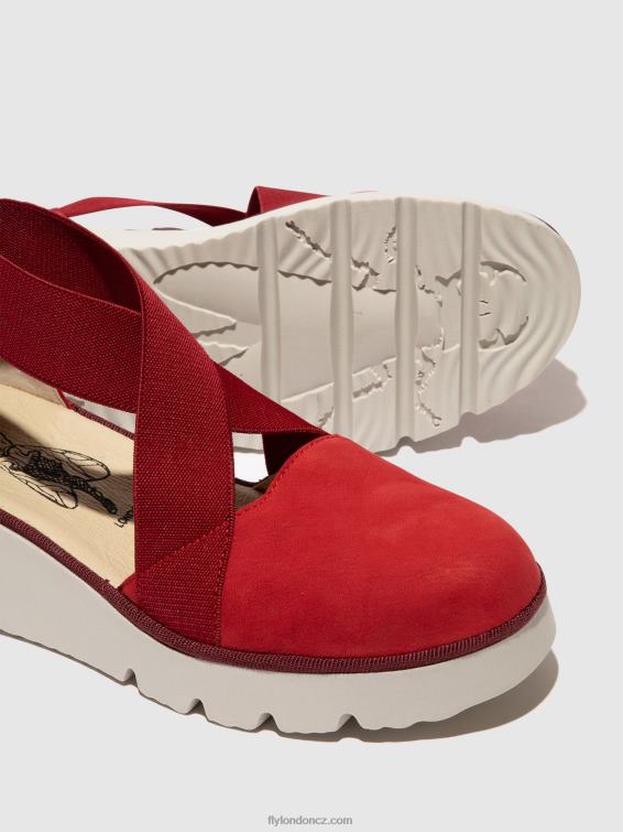rtěnka červená Fly London ženy elastické boty pacy415 2HX4R660