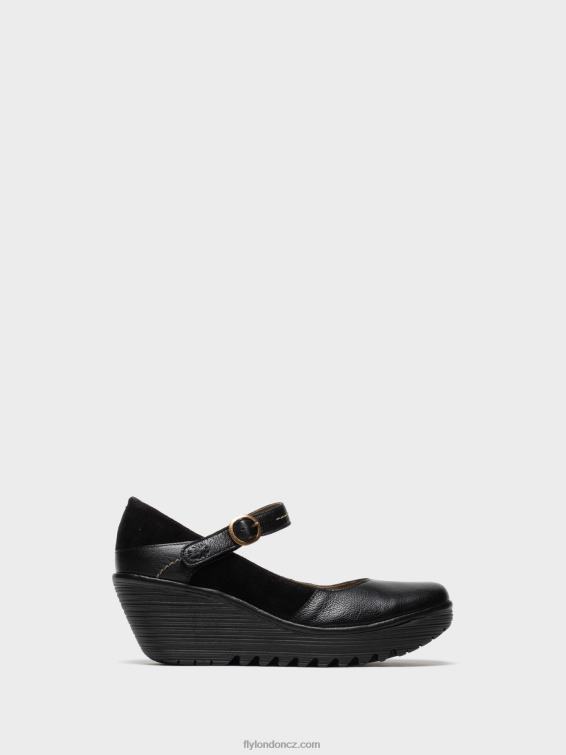 Černá Fly London ženy boty mary jane yuko082 2HX4R701