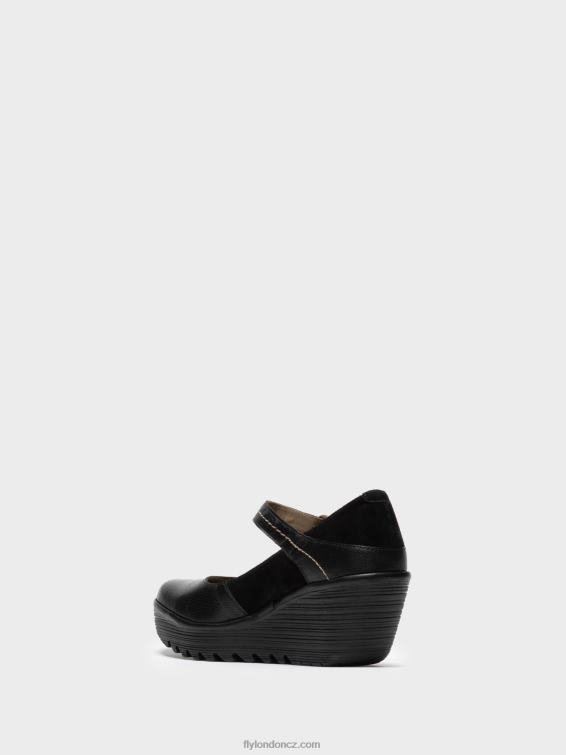 Černá Fly London ženy boty mary jane yuko082 2HX4R701