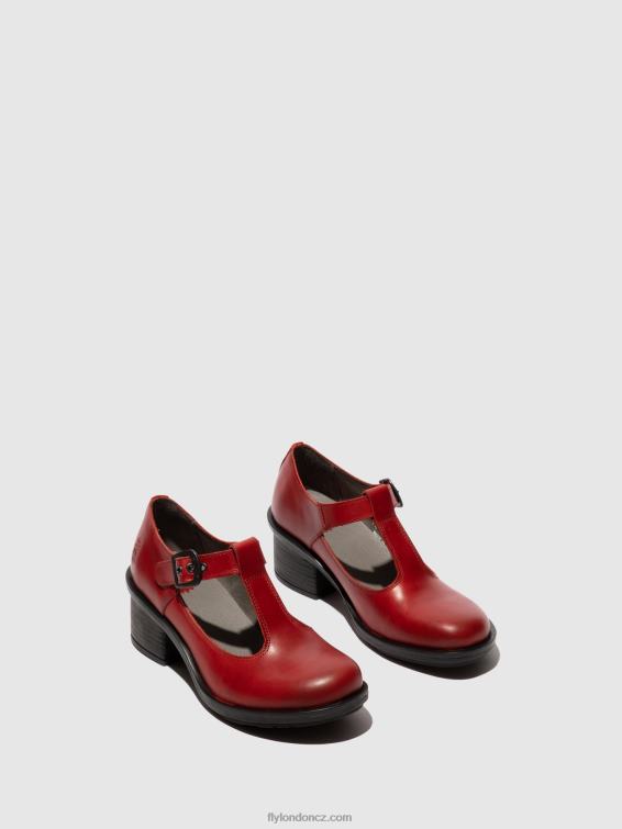 Červené Fly London ženy boty mary jane cady180 2HX4R646