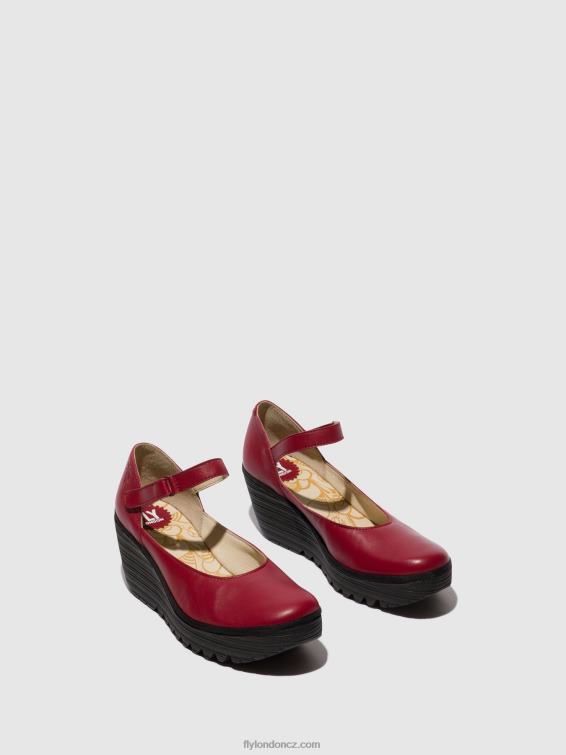 Červené Fly London ženy boty mary jane yawo345 2HX4R669