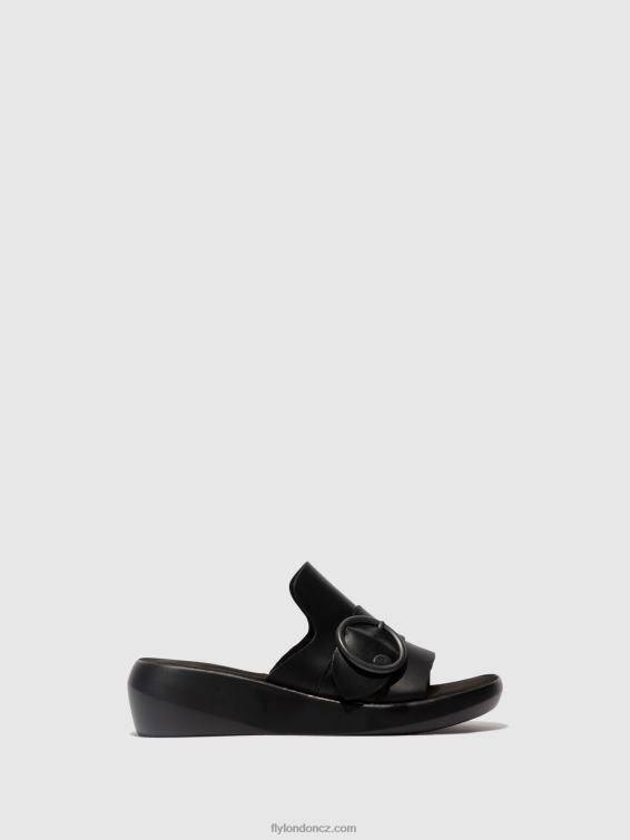 Černá Fly London ženy spona mules beyd925 2HX4R378