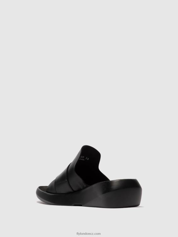 Černá Fly London ženy spona mules beyd925 2HX4R378