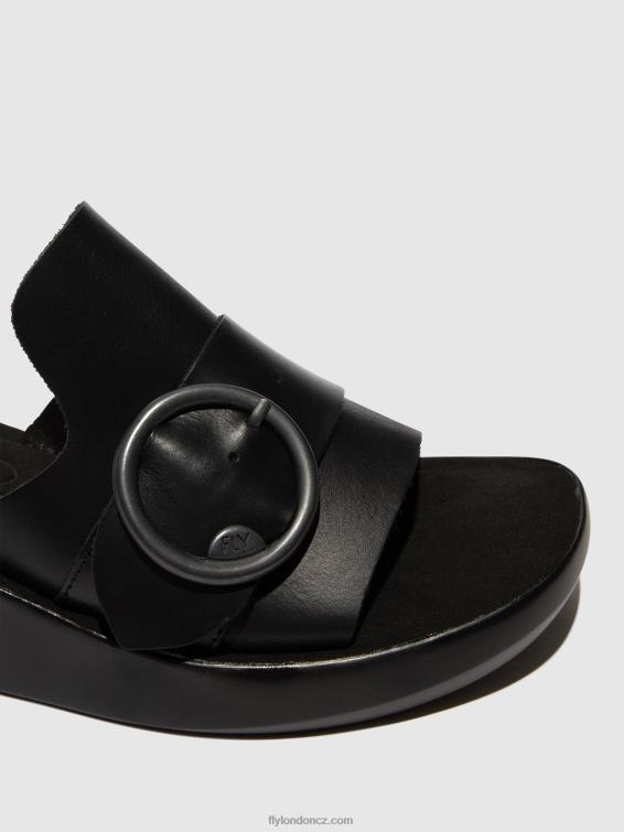 Černá Fly London ženy spona mules beyd925 2HX4R378