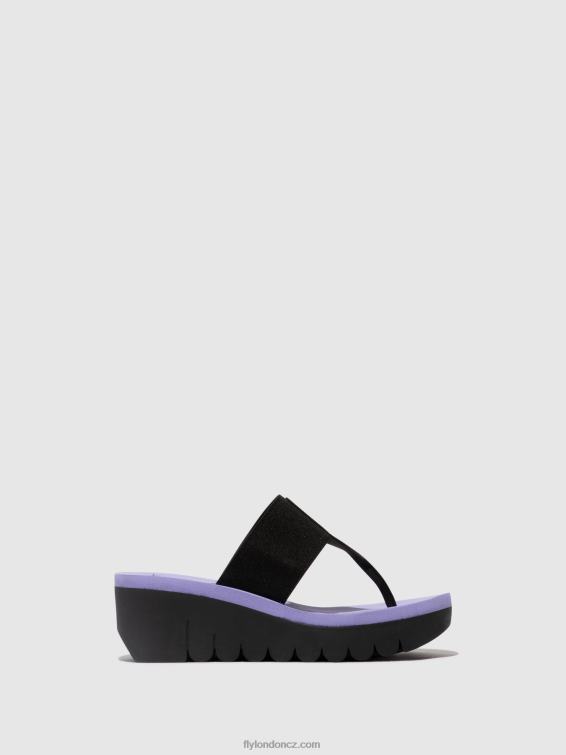 černá (viola) Fly London ženy nazouvací muly yomu725 2HX4R361