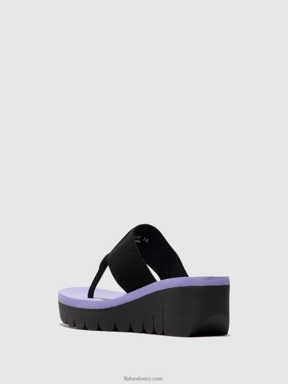 černá (viola) Fly London ženy nazouvací muly yomu725 2HX4R361