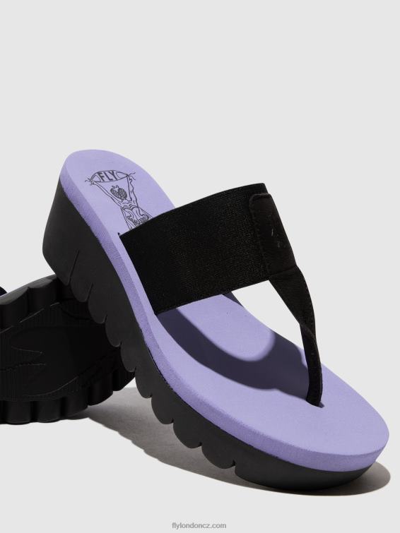 černá (viola) Fly London ženy nazouvací muly yomu725 2HX4R361