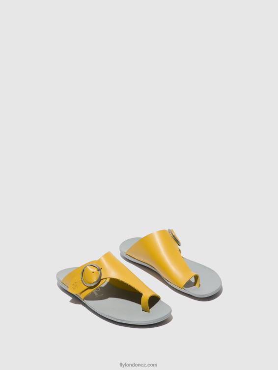 hořčice Fly London ženy mules s otevřenou špičkou mica758 2HX4R367