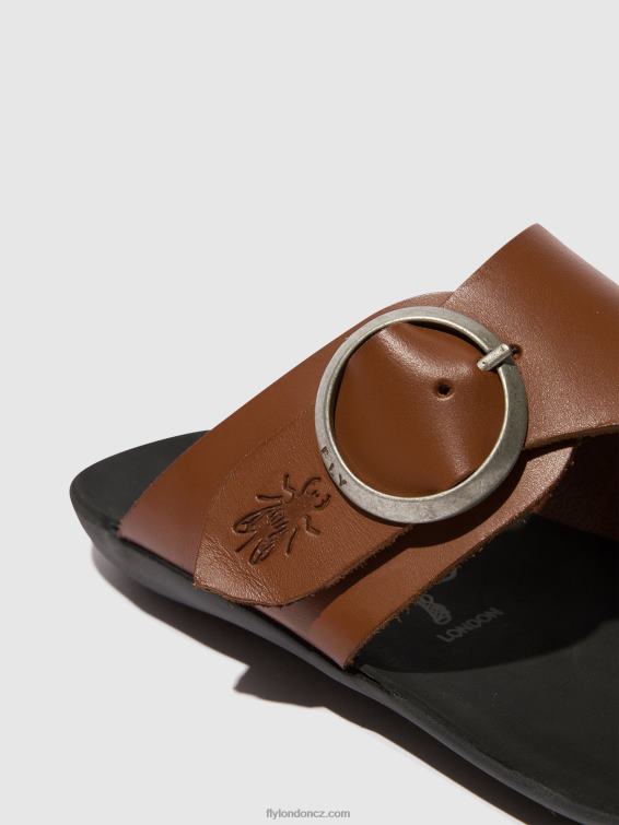 koňak Fly London ženy mules s otevřenou špičkou mica758 2HX4R382