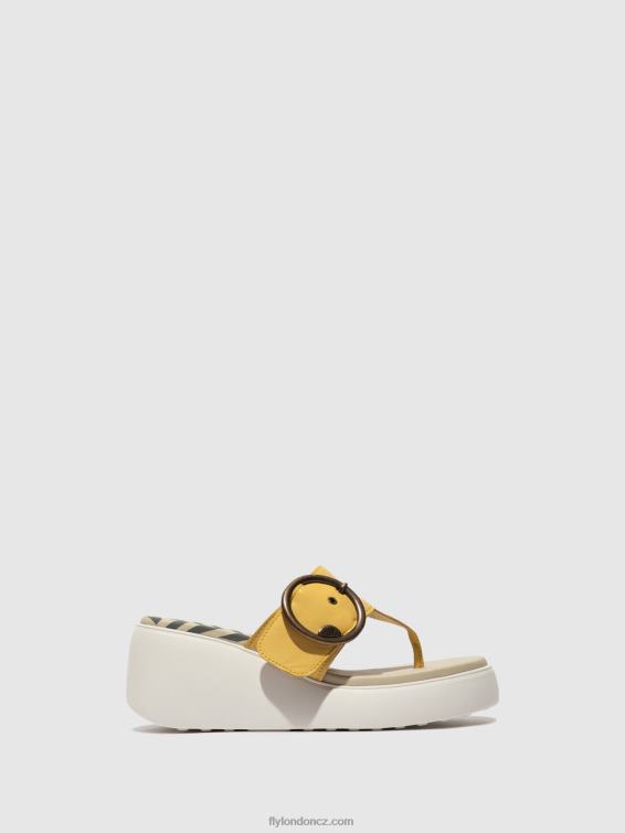 žlutá Fly London ženy spona mules dafi938 2HX4R372