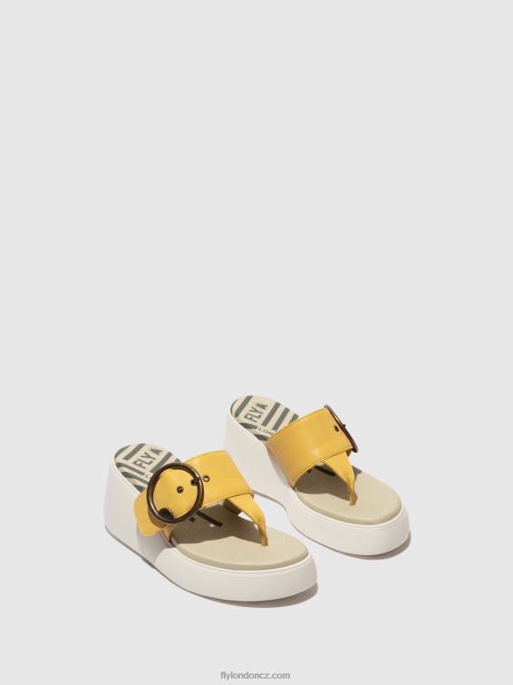 žlutá Fly London ženy spona mules dafi938 2HX4R372