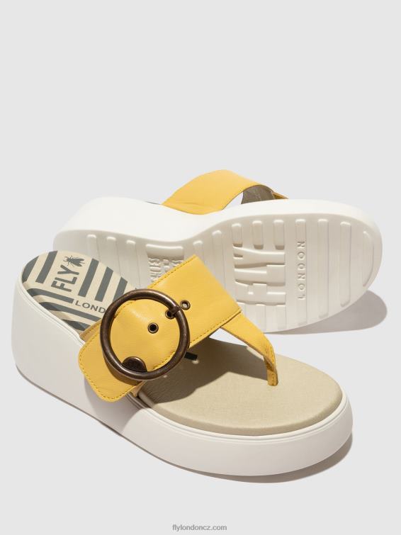 žlutá Fly London ženy spona mules dafi938 2HX4R372
