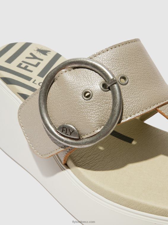 stříbrný Fly London ženy spona mules dafi938 2HX4R374