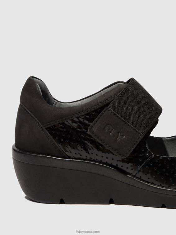 Černá Fly London ženy boty na suchý zip naje583 2HX4R624