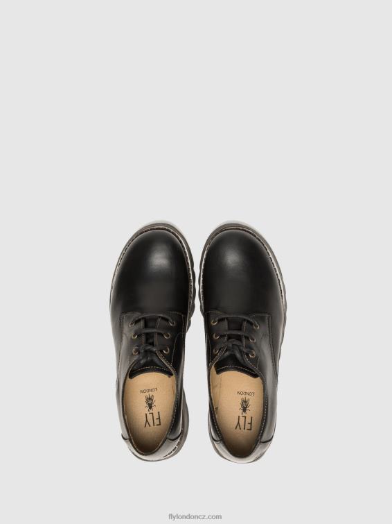 Černá Fly London ženy derby boty simb389 2HX4R698