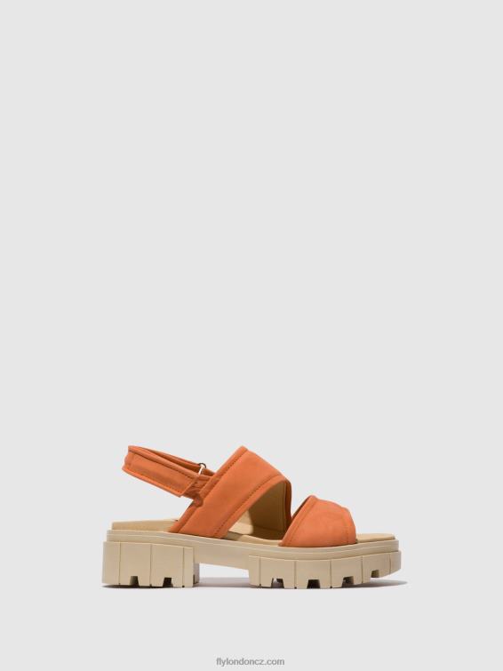 broskev Fly London ženy sling-back sandály jira865 2HX4R543