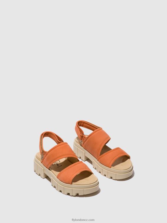 broskev Fly London ženy sling-back sandály jira865 2HX4R543