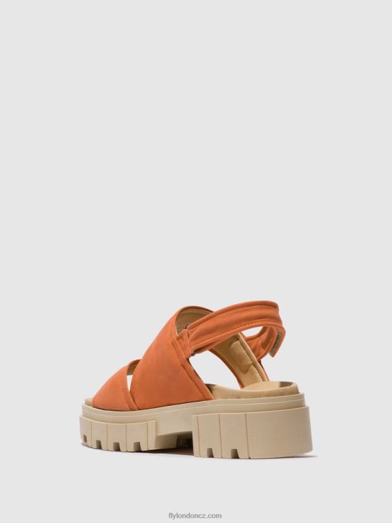 broskev Fly London ženy sling-back sandály jira865 2HX4R543