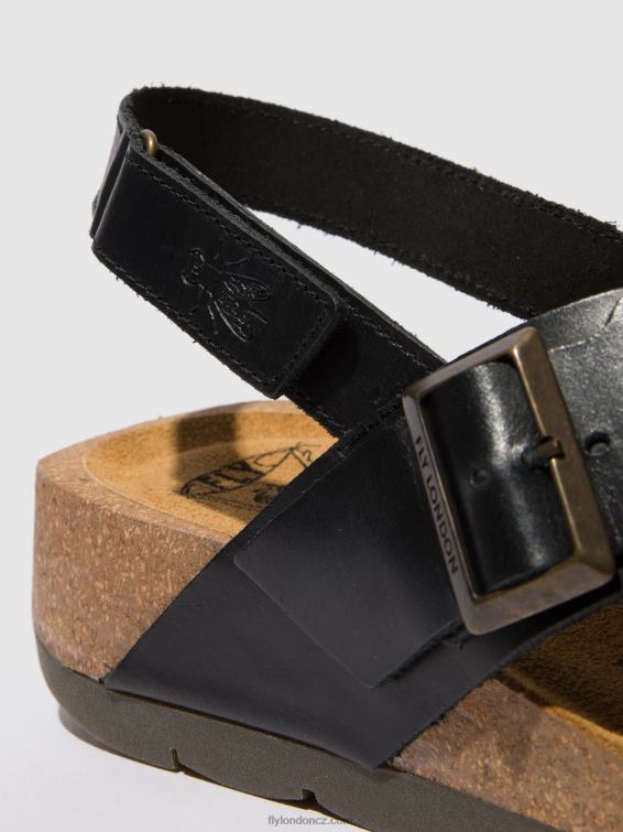 Černá Fly London ženy crossover sandály chlo852 2HX4R588
