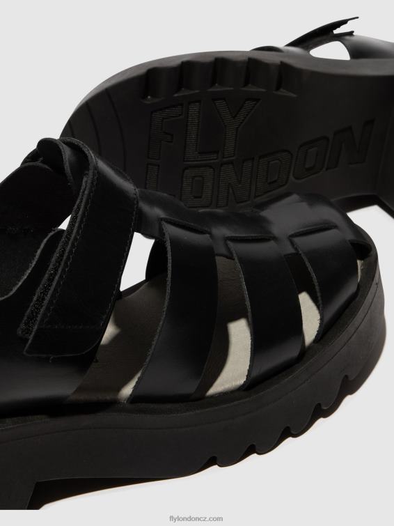 Černá Fly London ženy páskové sandály maie850 2HX4R537