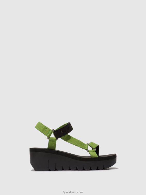 černá/avokádo (černá Fly London ženy sandály na suchý zip yefa726 2HX4R394