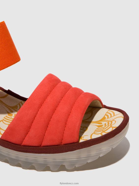 čertovsky červený Fly London ženy sling-back sandály yiko414 2HX4R434