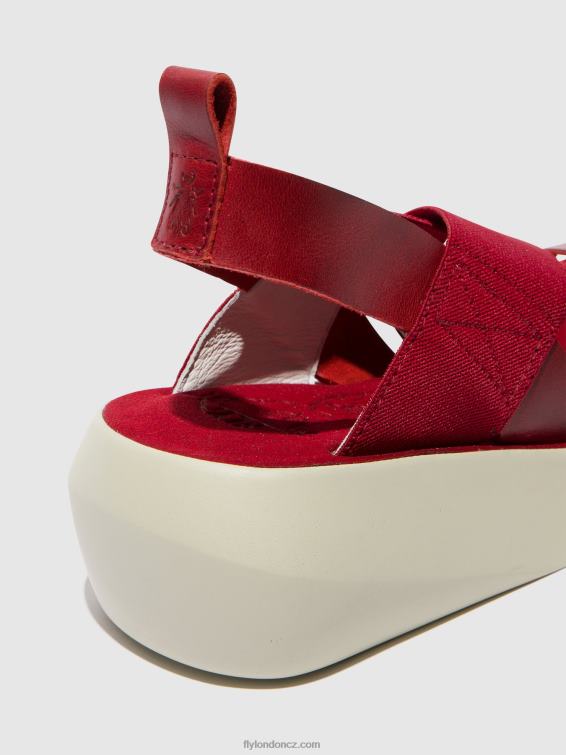 Červené Fly London ženy crossover sandály baji848 2HX4R591