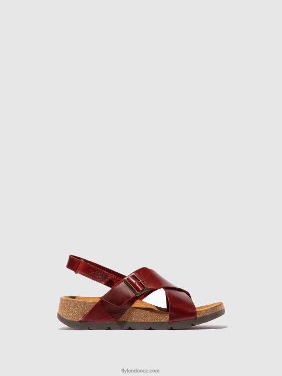 Červené Fly London ženy crossover sandály chlo852 2HX4R589