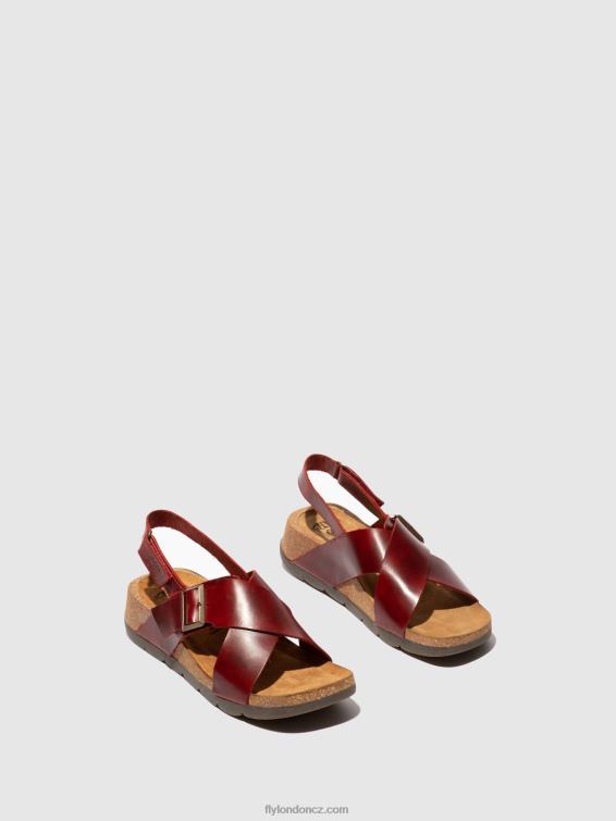 Červené Fly London ženy crossover sandály chlo852 2HX4R589