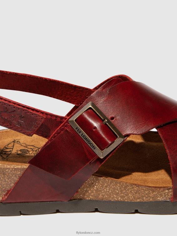 Červené Fly London ženy crossover sandály chlo852 2HX4R589