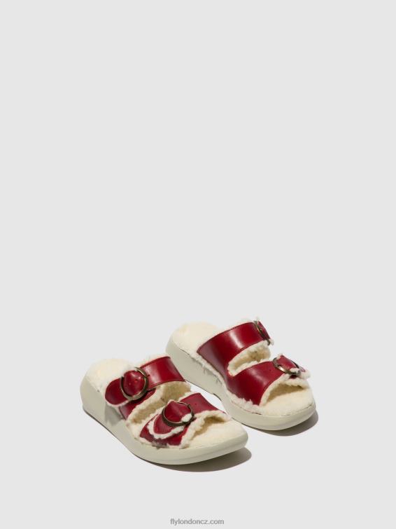 Červené Fly London ženy nazouvací sandály buga902 2HX4R516