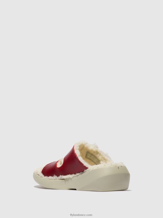 Červené Fly London ženy nazouvací sandály buga902 2HX4R516