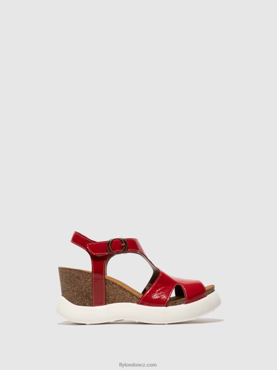 Červené Fly London ženy sandály s přezkou gova962 2HX4R495
