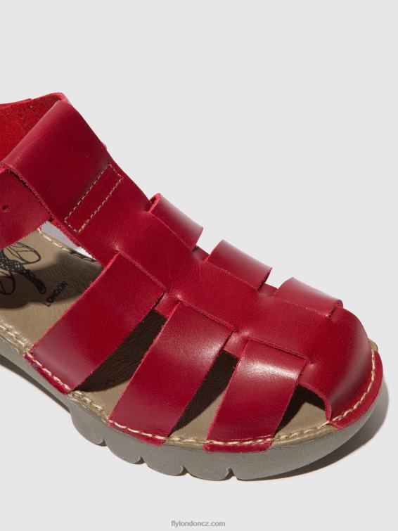Červené Fly London ženy sandály s t-páskem emme511 2HX4R416