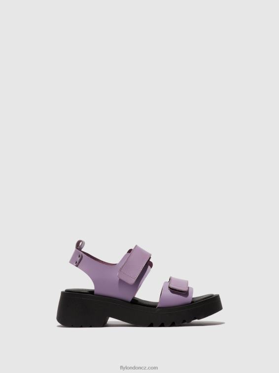 fialový Fly London ženy sandály na suchý zip meka857 2HX4R393