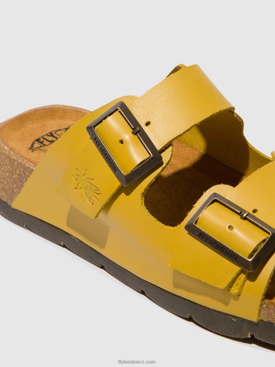 hořčice Fly London ženy sandály s přezkou caja721 2HX4R501