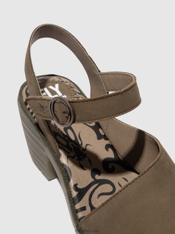 khaki Fly London ženy sandály na záda wely439 2HX4R443