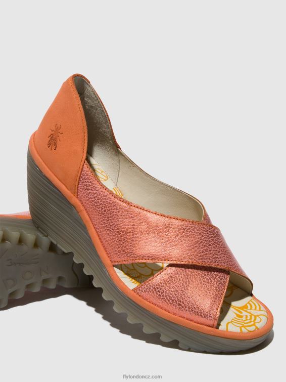 losos/broskev Fly London ženy crossover sandály yoma307 2HX4R564