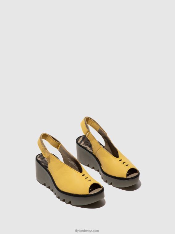 žlutá Fly London ženy sling-back sandály baye386 2HX4R466