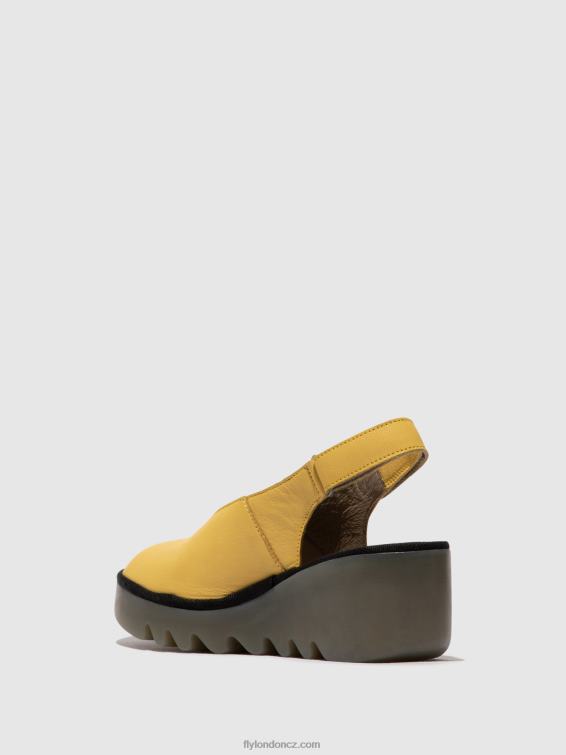 žlutá Fly London ženy sling-back sandály baye386 2HX4R466