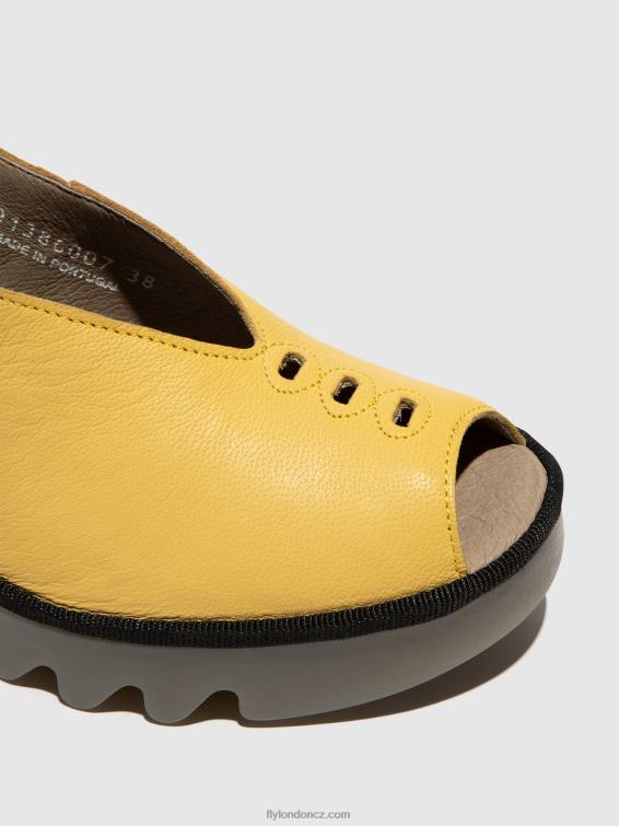 žlutá Fly London ženy sling-back sandály baye386 2HX4R466