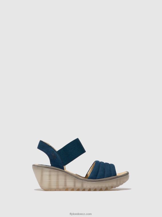 modrý Fly London ženy sling-back sandály yiko414 2HX4R433