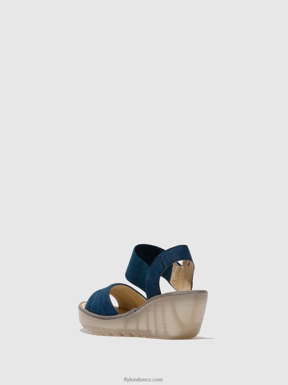 modrý Fly London ženy sling-back sandály yiko414 2HX4R433