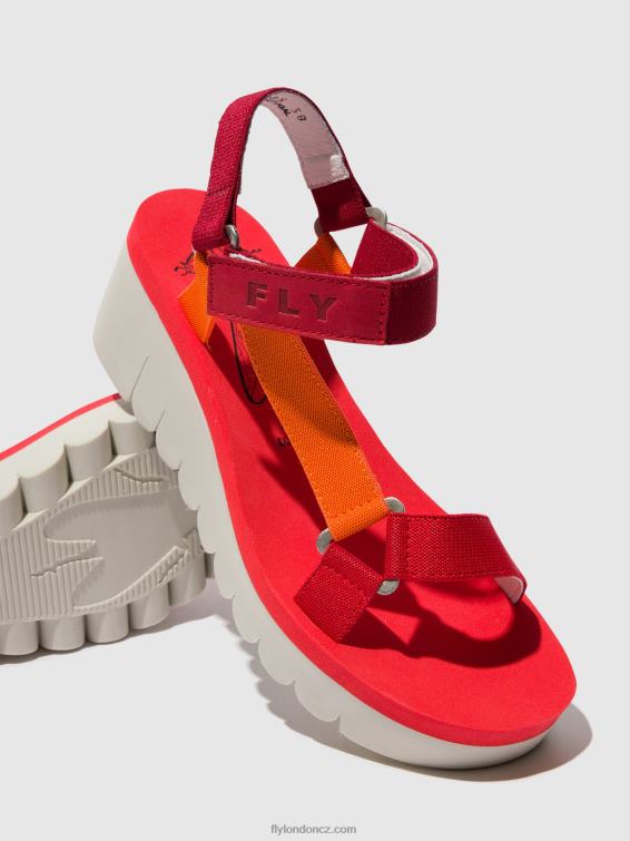 multi (červená) Fly London ženy sandály na suchý zip yefa726 2HX4R529
