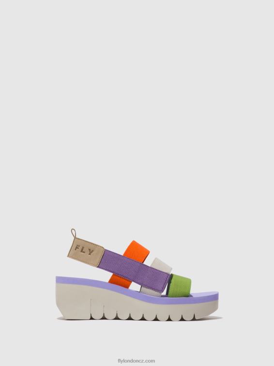 multi (viola) Fly London ženy páskové sandály yere847 2HX4R425